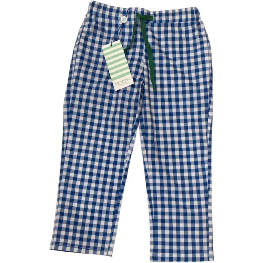 NEW PRODOH kid's lounge life pant in set sail gingham